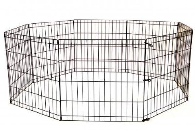 24 inch Mid West Puppy Play Pen - Black